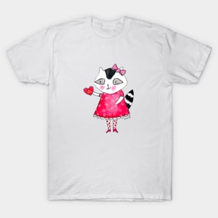 Valentine Raccoon T-Shirt